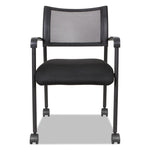 Alera Eikon Series Stacking Mesh Guest Chair, 20.86" x 24.01" x 33.07", Black Seat, Black Back, Black Base, 2/Carton