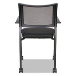 Alera Eikon Series Stacking Mesh Guest Chair, 20.86" x 24.01" x 33.07", Black Seat, Black Back, Black Base, 2/Carton