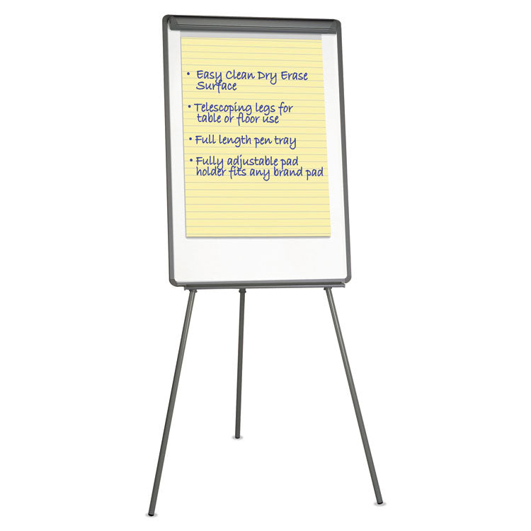 Dry Erase Board with Tripod Easel, 29" x 41", White Surface
