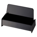 Business Card Holder, Holds 50 2 X 3.5 Cards, 3.75 X 1.81 X 1.38, Plastic, Black