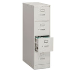 310 Series Vertical File, 4 Letter-Size File Drawers, Light Gray, 15" X 26.5" X 52"