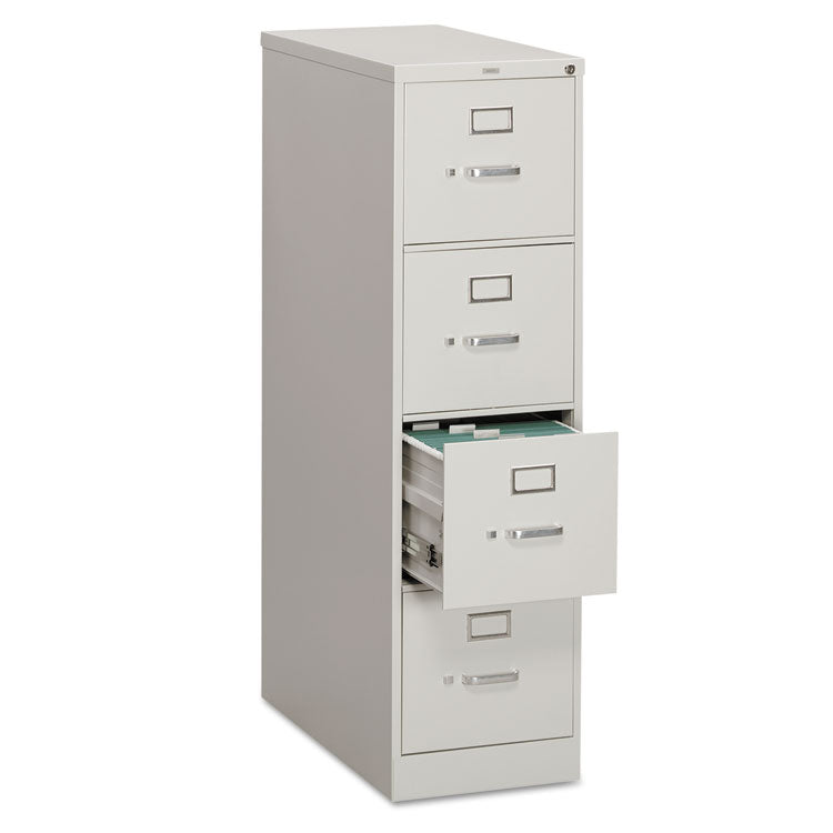 310 Series Vertical File, 4 Letter-Size File Drawers, Light Gray, 15" X 26.5" X 52"