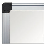 Porcelain Value Dry Erase Board, 24" x 36", White Surface, Satin Aluminum Frame