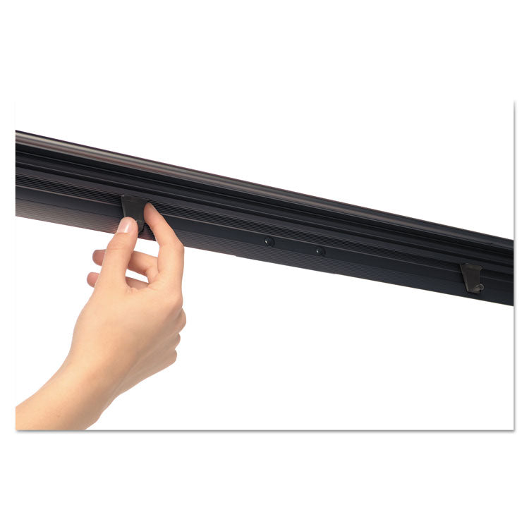 Basic Tripod Melamine Presentation Easel, 22.5" x 42", White Surface, Black Plastic/Steel Frame