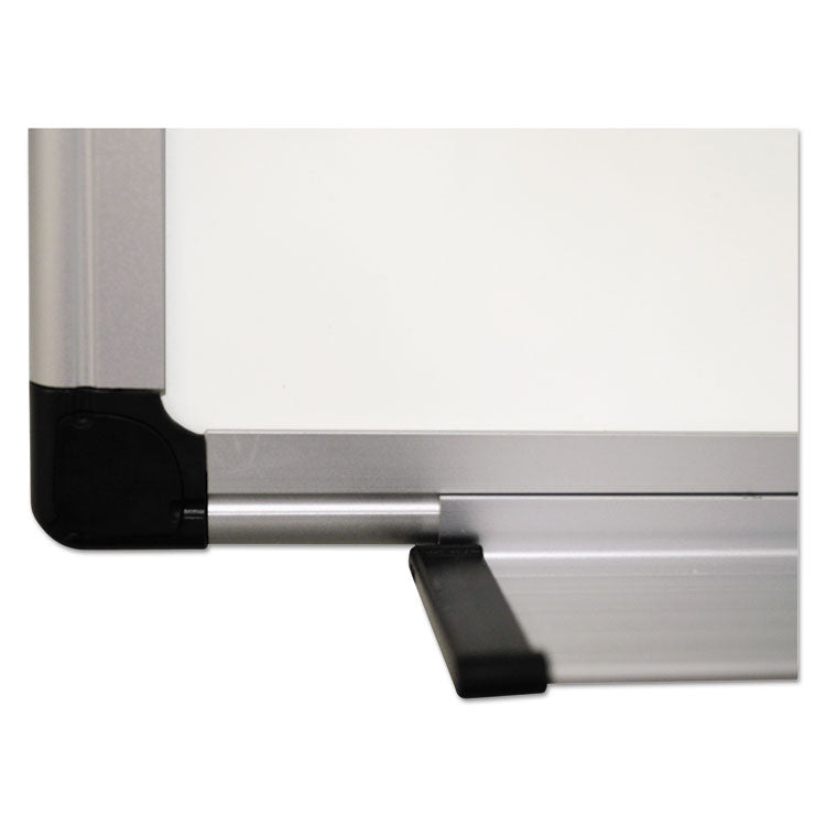 Porcelain Value Dry Erase Board, 48" x 72", White Surface, Satin Aluminum Frame