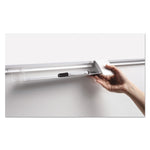 Gridded Magnetic Porcelain Dry Erase Project Planning Board, 1" x 2" Cells, 72" x 48", White Surface, Satin Aluminum Frame