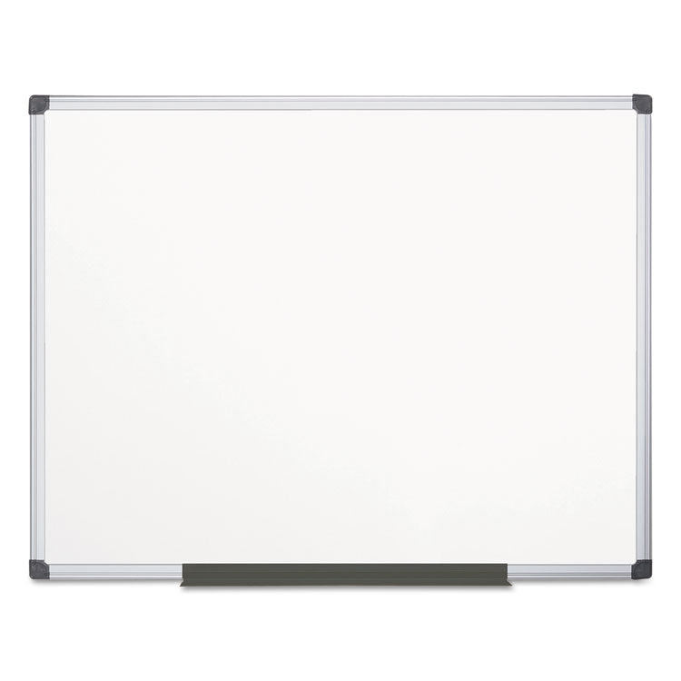 Porcelain Value Dry Erase Board, 48" x 72", White Surface, Satin Aluminum Frame