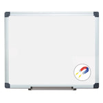 Porcelain Value Dry Erase Board, 24" x 36", White Surface, Satin Aluminum Frame