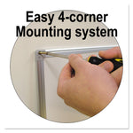 Earth Silver Easy Clean Magnetic Dry Erase Boards, 36" x 24", White Surface, Satin Aluminum Frame