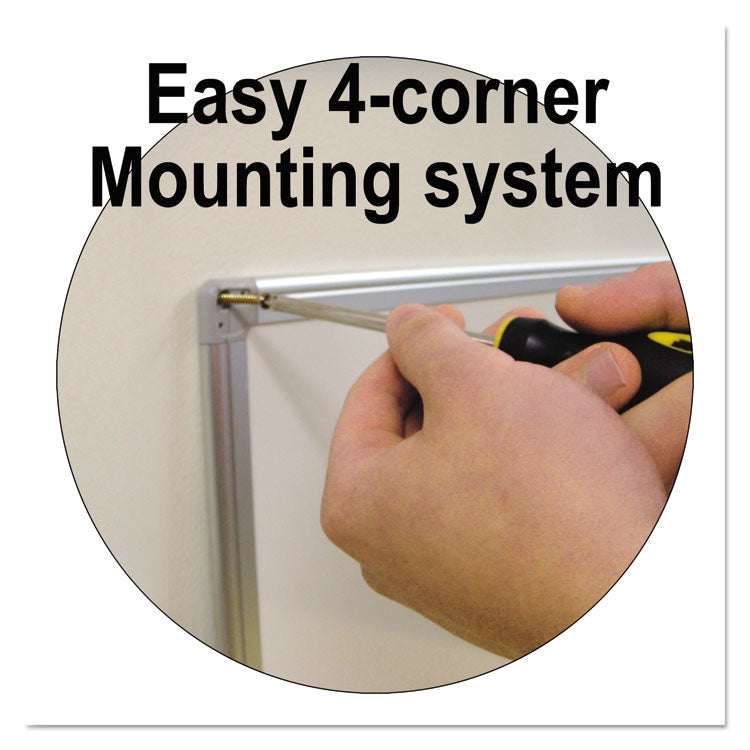 Earth Silver Easy Clean Magnetic Dry Erase Boards, 36" x 24", White Surface, Satin Aluminum Frame