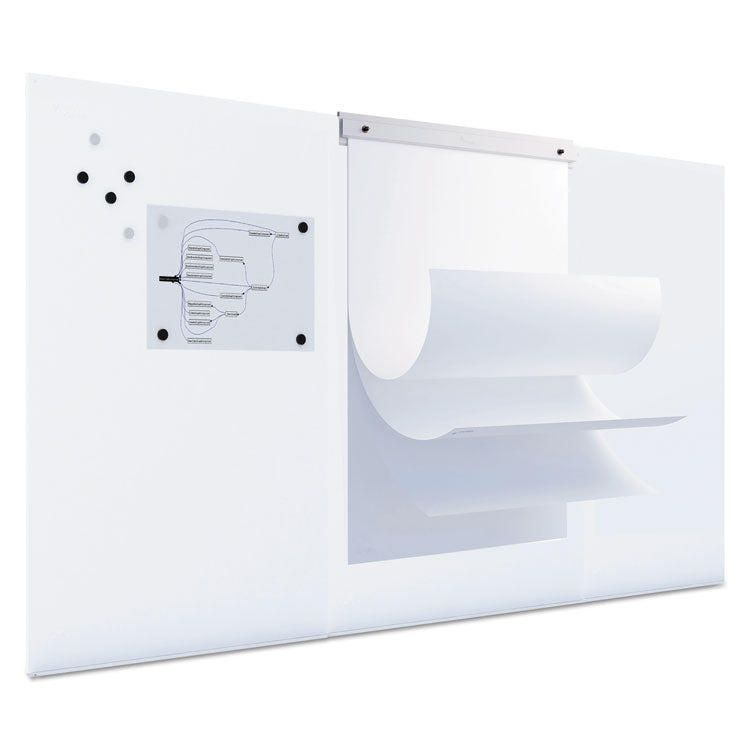 Magnetic Dry Erase Tile Board, 29.5" x 45", White Surface