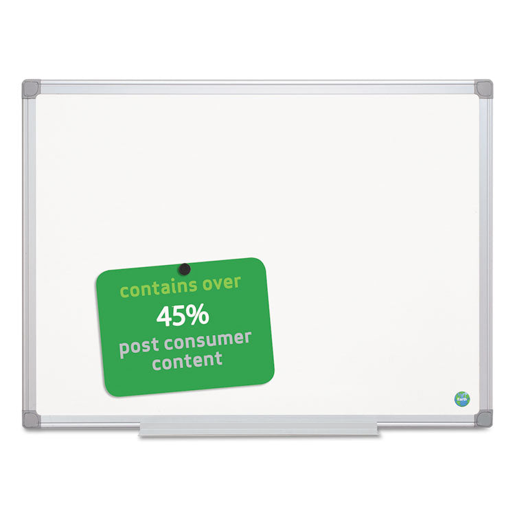 Earth Gold Ultra Magnetic Dry Erase Boards, 36" x 48", White Surface, Satin Aluminum Frame