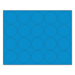 Heavy-Duty Board Magnets, Circles, 0.75" Diameter, Blue, 20/Pack