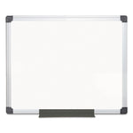 Value Melamine Dry Erase Board, 24" x 36", White Surface, Satin Aluminum Frame