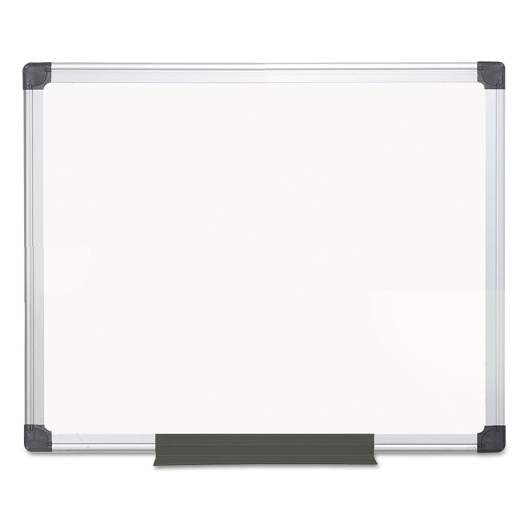 Value Melamine Dry Erase Board, 24" x 36", White Surface, Satin Aluminum Frame