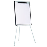 Tripod Extension Bar Magnetic Gold Ultra Dry Erase Easel, 29" x 41", White Surface, Black/Satin Aluminum Frame