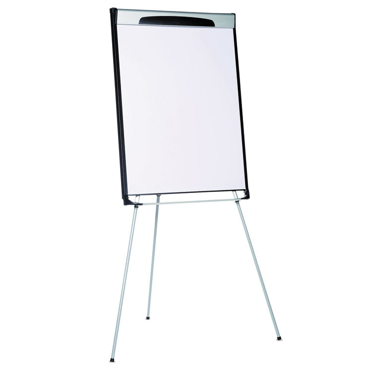 Tripod Extension Bar Magnetic Gold Ultra Dry Erase Easel, 29" x 41", White Surface, Black/Satin Aluminum Frame
