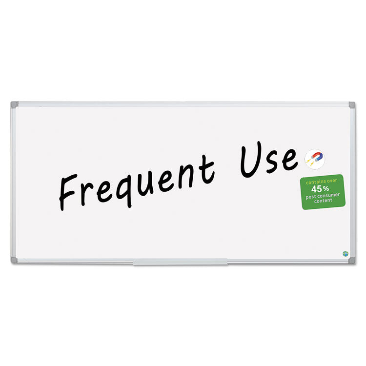 Earth Gold Ultra Magnetic Dry Erase Boards, 96" x 48", White Surface, Satin Aluminum Frame