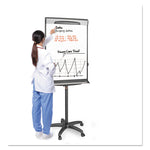 Tripod Extension Bar Magnetic Gold Ultra Dry Erase Easel, 30" x 36", White Surface, Black/Satin Aluminum Frame