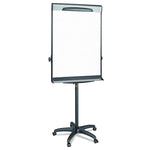 Tripod Extension Bar Magnetic Gold Ultra Dry Erase Easel, 30" x 36", White Surface, Black/Satin Aluminum Frame