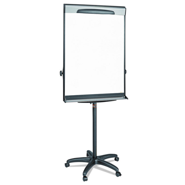 Tripod Extension Bar Magnetic Gold Ultra Dry Erase Easel, 30" x 36", White Surface, Black/Satin Aluminum Frame
