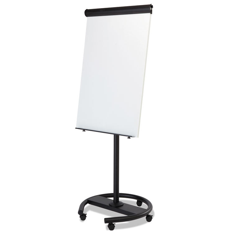 360 Multi-Use Mobile Magnetic Dry Erase Easel, 27" x 41", White Surface, Black Steel Frame