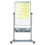 Revolver Easel, Vertical Orientation, 35.4" x 47.2", White Surface, Satin Aluminum Frame