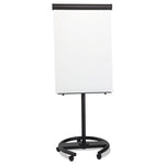 360 Multi-Use Mobile Magnetic Dry Erase Easel, 27" x 41", White Surface, Black Steel Frame