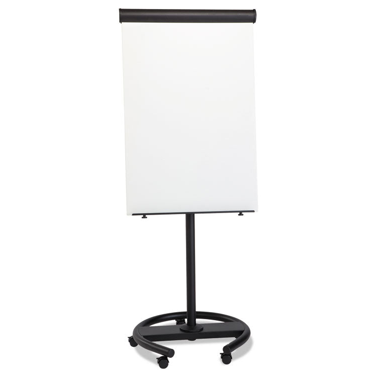 360 Multi-Use Mobile Magnetic Dry Erase Easel, 27" x 41", White Surface, Black Steel Frame