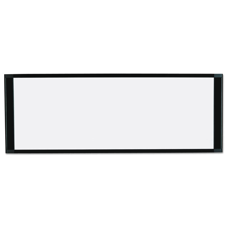 Cubicle Workstation Dry Erase Board, 36" x 18", White Surface, Black Aluminum Frame