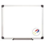 Value Lacquered Steel Magnetic Dry Erase Board, 24" x 36", White Surface, Satin Aluminum Frame