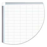 Gridded Magnetic Steel Dry Erase Project Planning Board, 1" x 2" Cells, 36" x 24", White Surface, Satin Aluminum Frame