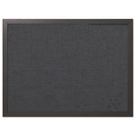 Designer Fabric Bulletin Board, 24" x 18", Black Surface, Black Fiberboard (MDF) Frame