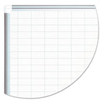 Gridded Magnetic Steel Dry Erase Project Planning Board, 2" x 3" Cells, 48" x 36", White Surface, Satin Aluminum Frame
