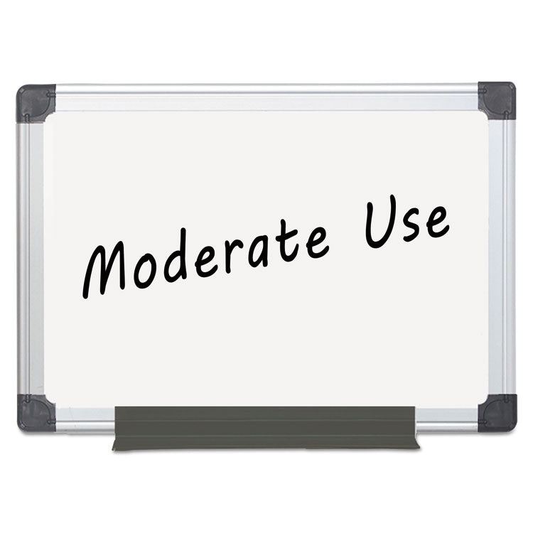 Value Melamine Dry Erase Board, 36" x 48", White Surface, Satin Aluminum Frame