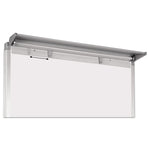 Silver Easy Clean Dry Erase Quad-Pod Presentation Easel, 28" x 39.5", White Surface, Black/Satin Aluminum Frame