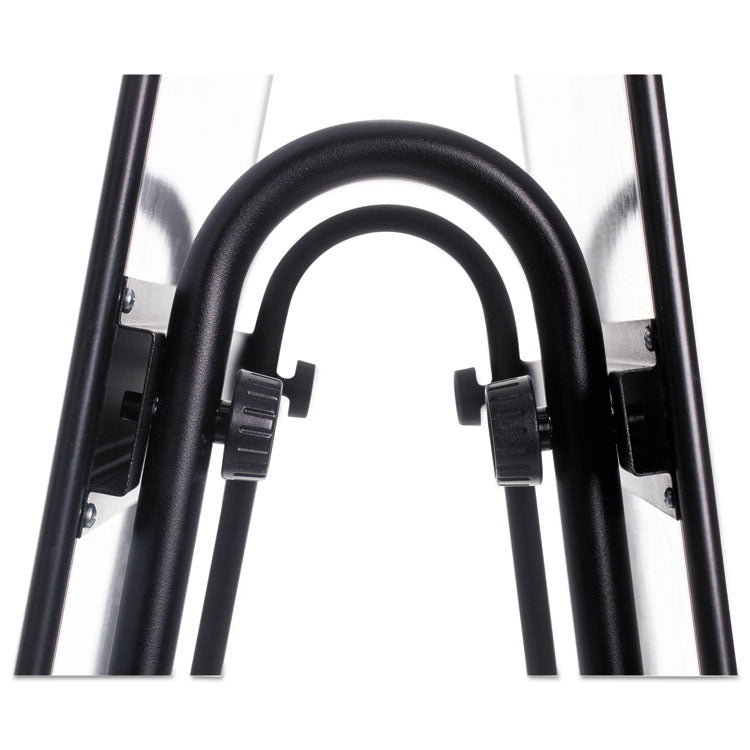 Creation Station Magnetic Dry Erase Board, 29.5" x 74.88", White Surface, Black Metal Frame