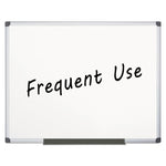 Value Lacquered Steel Magnetic Dry Erase Board, 72" x 48", White Surface, Satin Aluminum Frame