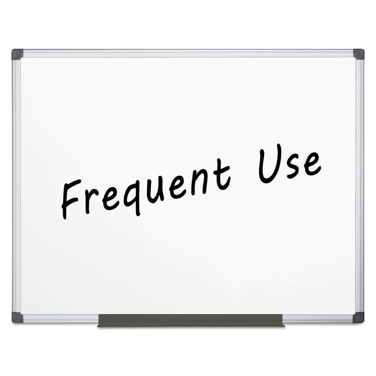 Value Lacquered Steel Magnetic Dry Erase Board, 72" x 48", White Surface, Satin Aluminum Frame