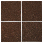 Cork Tile Panels, Authentic Natural Cork Surface, 12" x 0.38" x 12", Dark Brown, 4/Pack