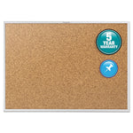 Classic Series Cork Bulletin Board, 96" x 48", Tan Surface, Anodized Aluminum Frame