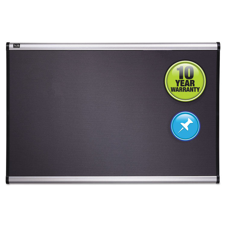 Prestige Gray Diamond Mesh Bulletin Board, 72" x 48", Gray Surface, Silver Aluminum/Plastic Frame