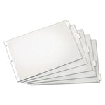 Paper Insertable Dividers, 5-Tab, 11 x 17, White, Clear Tabs, 1 Set