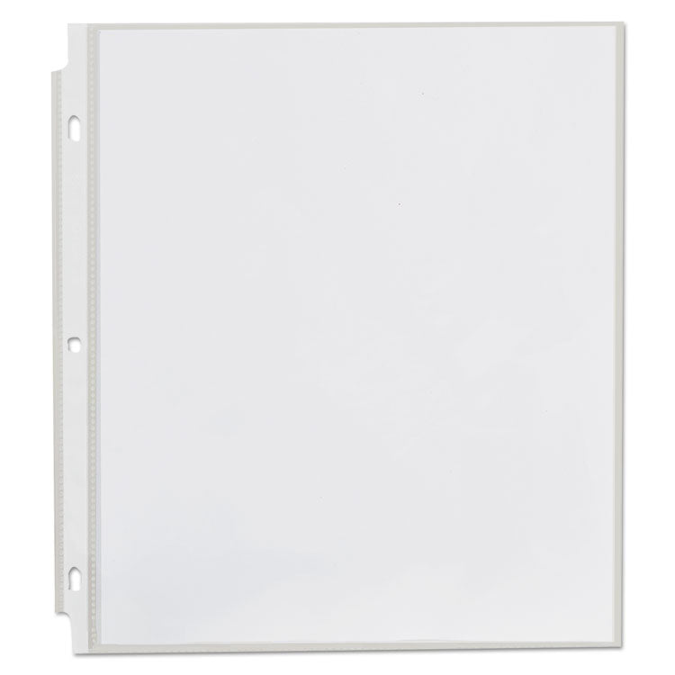 Standard Sheet Protectors, Medium-Duty, Side: 3-Hole Punched, Top Load 8.5 x 11 Insert, Clear Front, 50/Pack