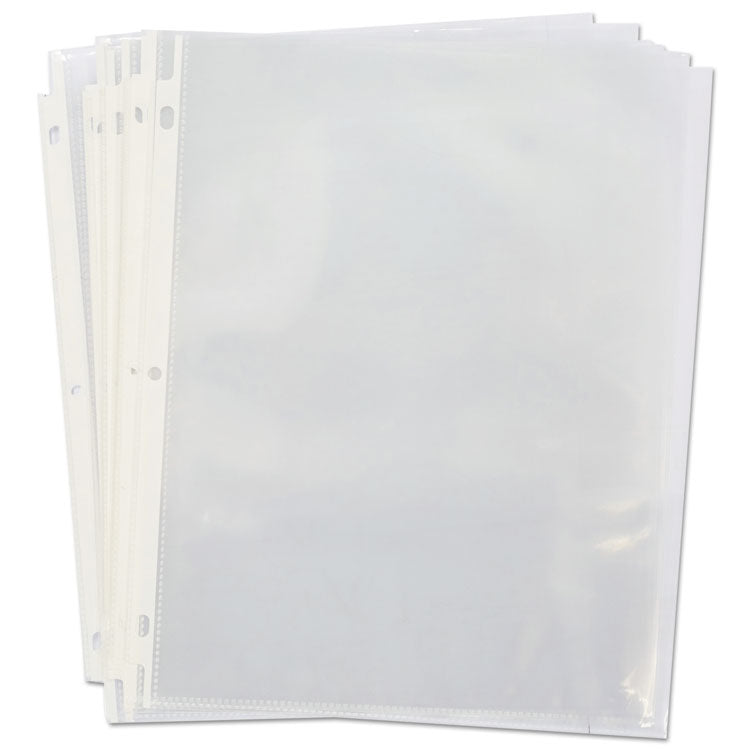 Deluxe Heavyweight Sheet Protector, Side: 3-Hole Punched, Top Load 8.5 x 11 Insert, Clear Front, 50/Pack