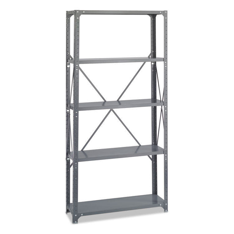 Commercial Steel Shelving Unit, Five-Shelf, 36w X 12d X 75h, Dark Gray