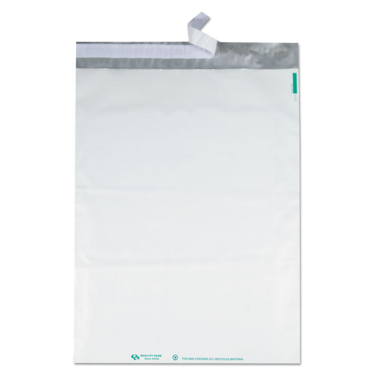 Redi-Strip Poly Mailer, #6, Square Flap, Redi-Strip Adhesive Closure, 14 x 19, White, 100/Pack