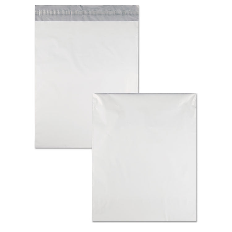 Redi-Strip Poly Mailer, #5 1/2, Square Flap with Perforated Strip, Redi-Strip Adhesive Closure, 14 x 17, White, 100/Pack