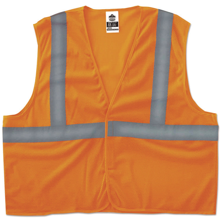 GloWear 8205HL Type R Class 2 Super Econo Mesh Vest, Large to X-Large, Orange