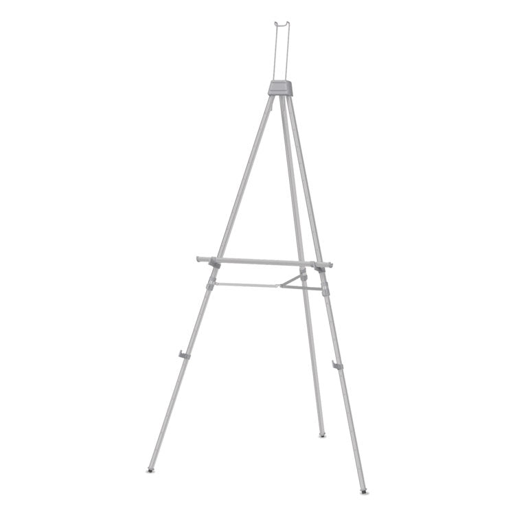 Aluminum Heavy-Duty Display Easel, 38" To 66" High, Aluminum, Silver